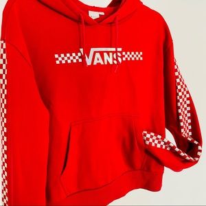 Vans Hoodie Red & Silver | EUC Size Medium